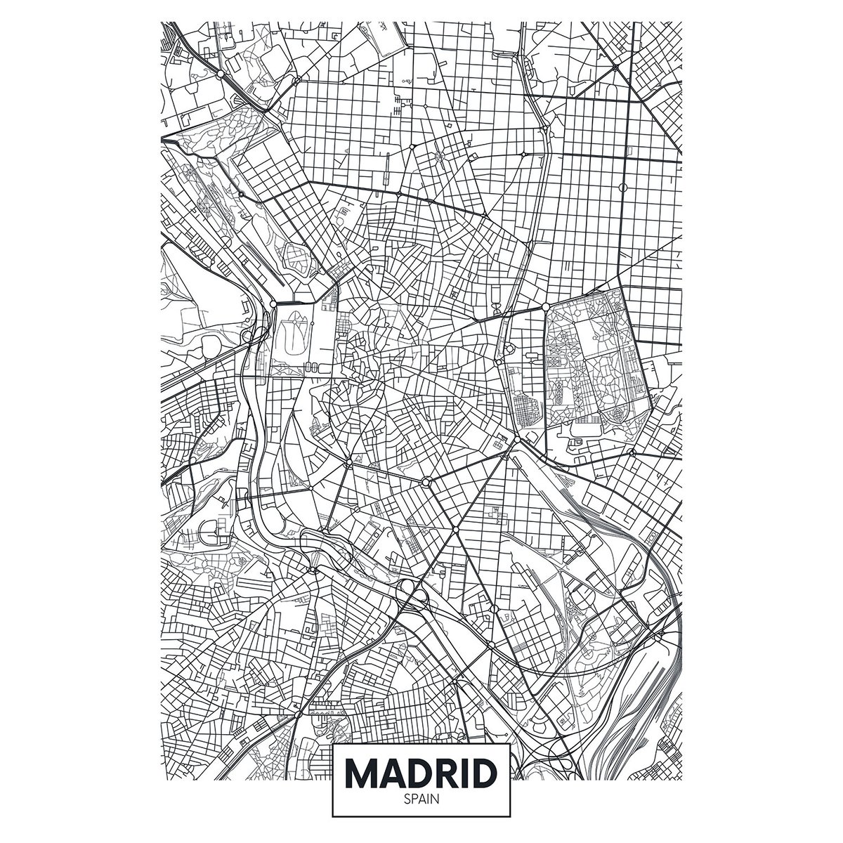 Tableau madrid spain tableau alu dibond, HEXOA