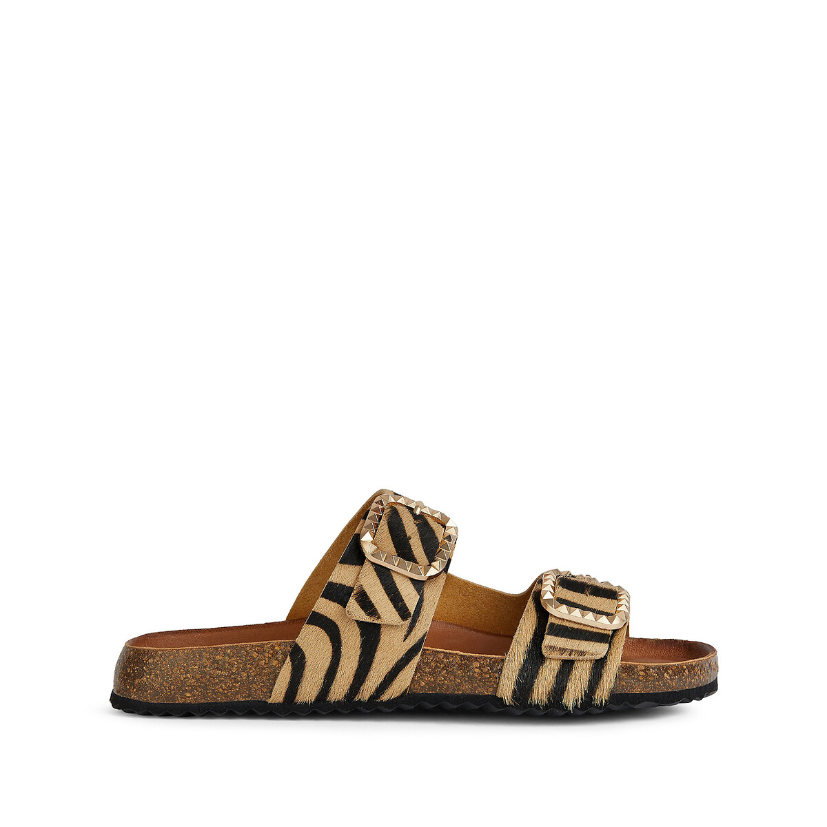 Madrid nubuck mules with chunky buckle, beige, Birkenstock | La Redoute