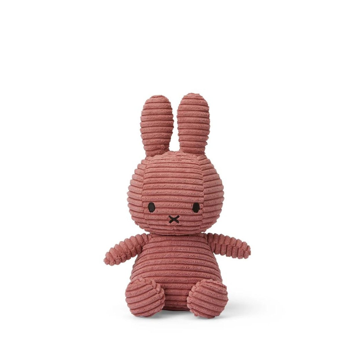 Peluche lapin Miffy velours côtelé éco 23 cm rose, BON TON TOYS