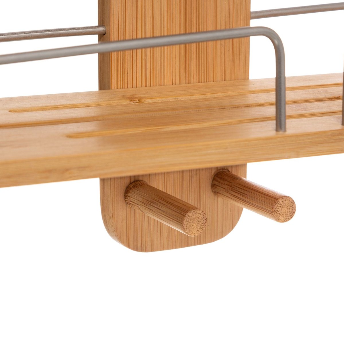 Etagère de douche 3 niveaux en bambou marron, ATMOSPHERA