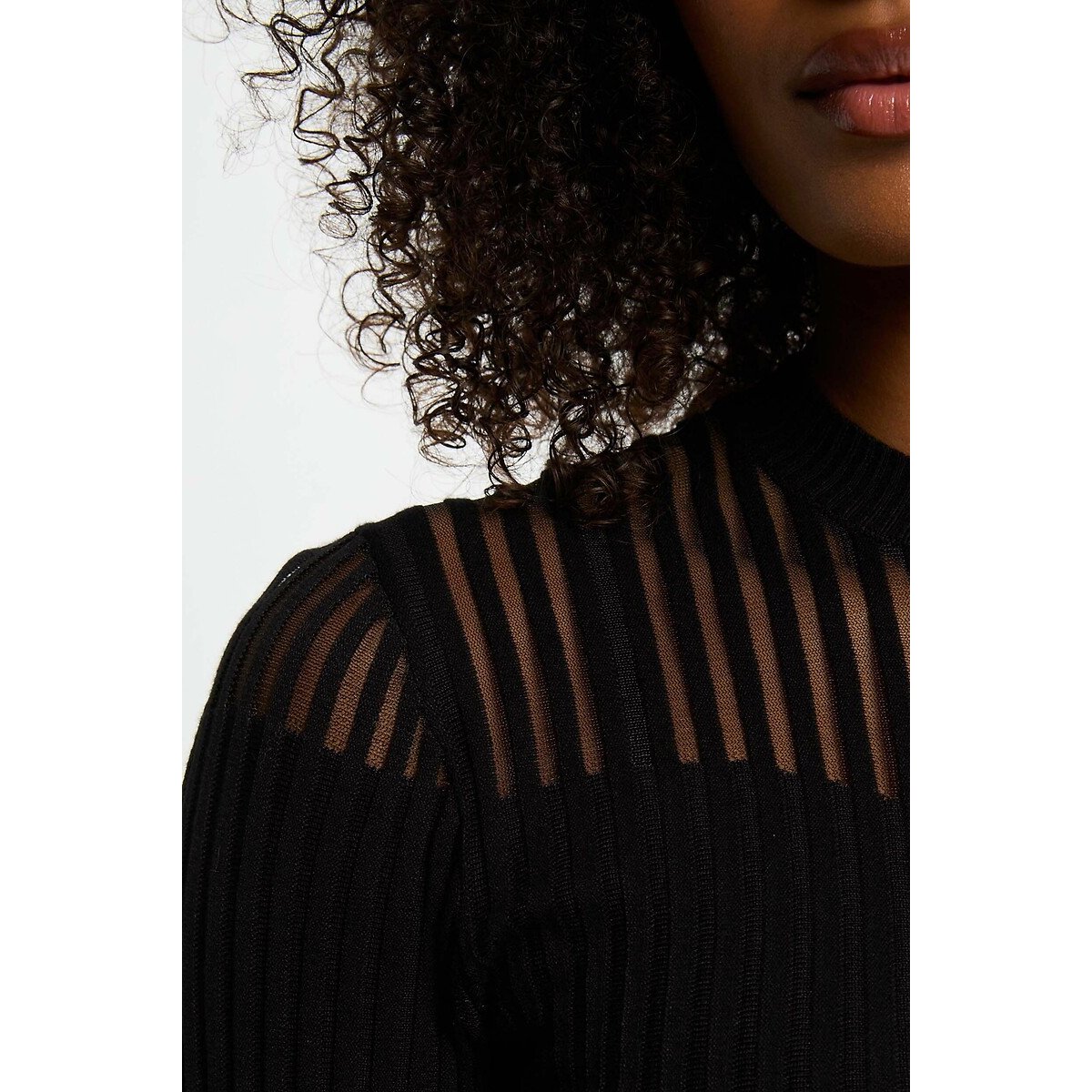 Pull manches longues noir, MORGAN