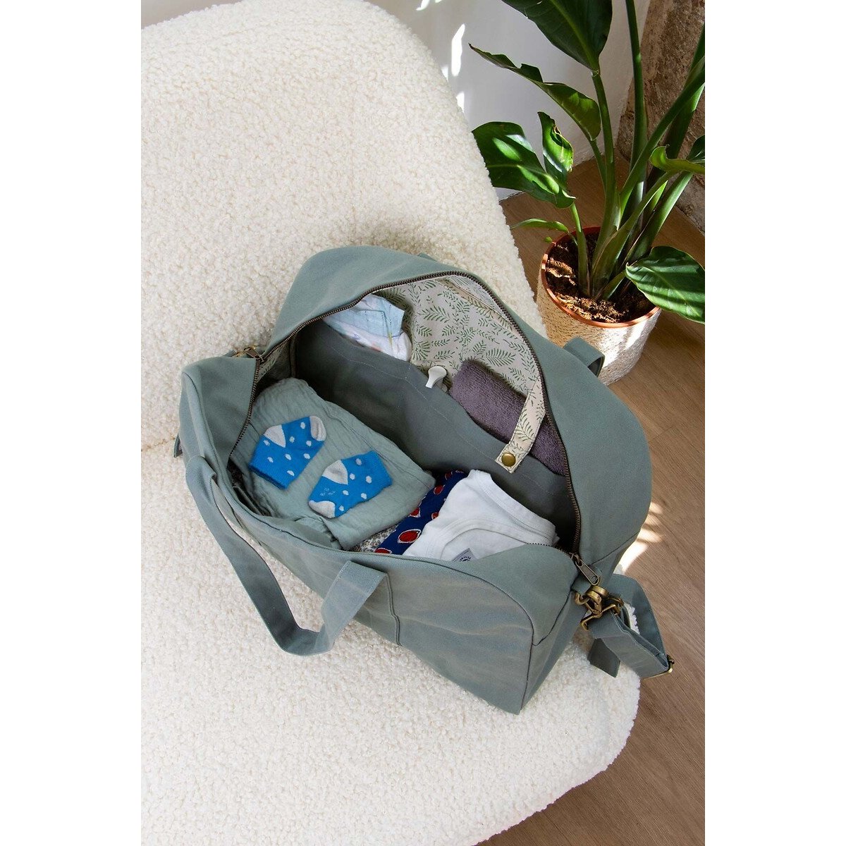 Wickeltasche, BASILE graugrün, HINDBAG