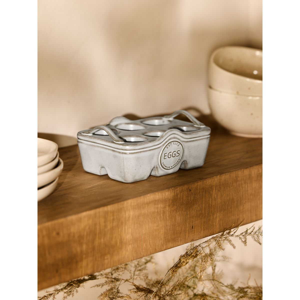 Rangement pour œufs avec badge style rustique naturel, NEXT
