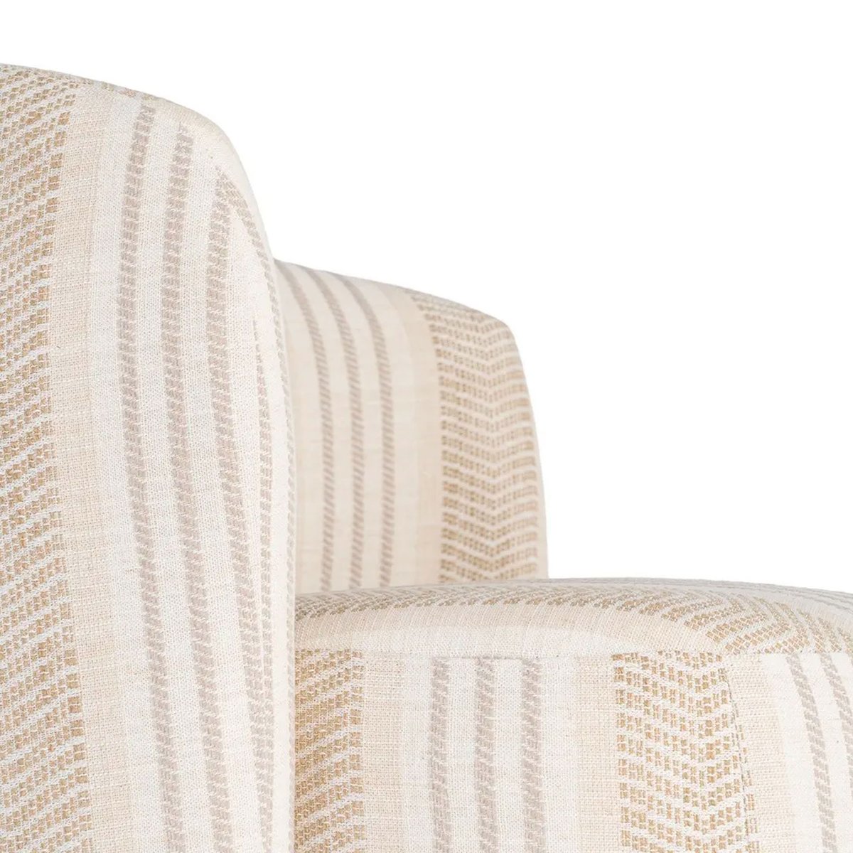 Fauteuil design pivotant en tissu tweed beige 75x74x65cm beige, WADIGA