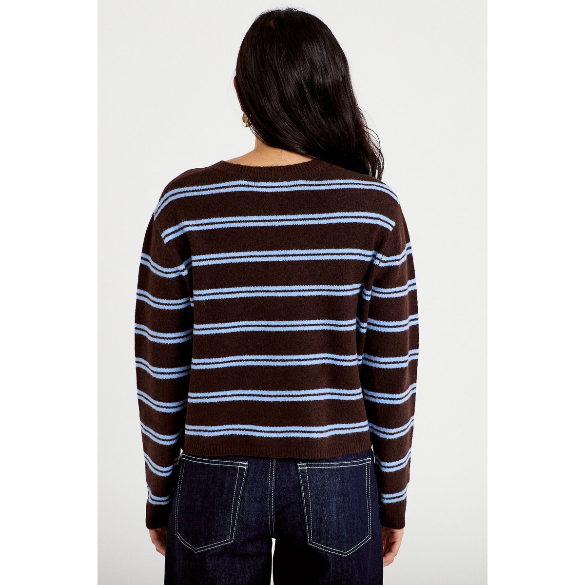 Gilet manches longues marron foncé, CACHE CACHE