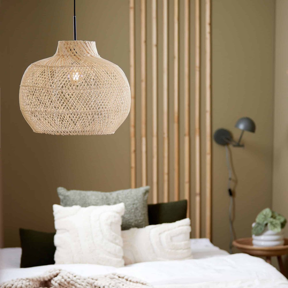 Suspension Rotan CHARITA naturel, LIGHT & LIVING