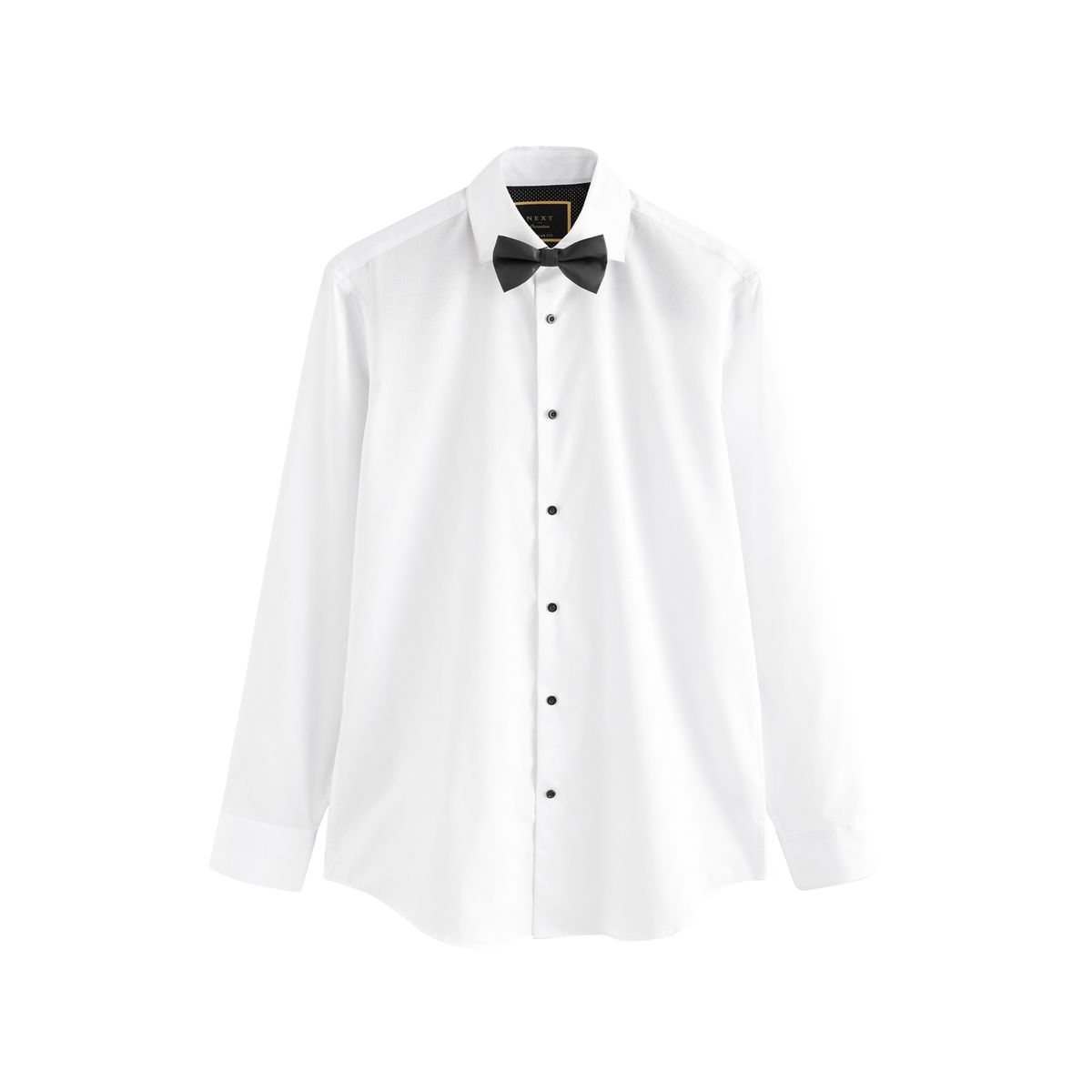 Chemise à poignet et nœud papillon, ensemble nœud papillon blanc texturé/noir, NEXT