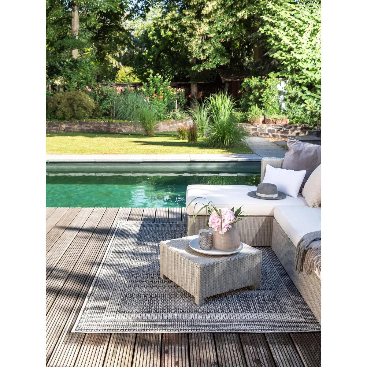Tapis d'extérieur & intérieur CLEO anthracite, BENUTA