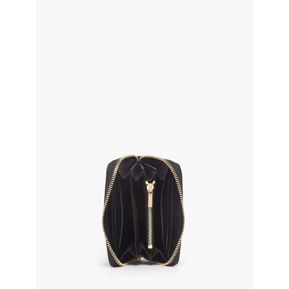 Porte-monnaie Torsade cuir noir, ETRIER