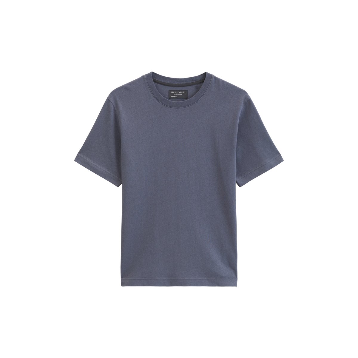 T-shirt regular en coton et lin mélangés gris foncé, MARC O'POLO
