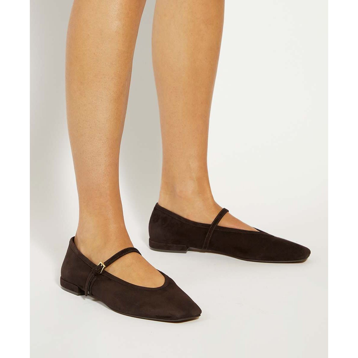 Mary-Janes en cuir suédé - HEARTHROB brown-suede, DUNE LONDON
