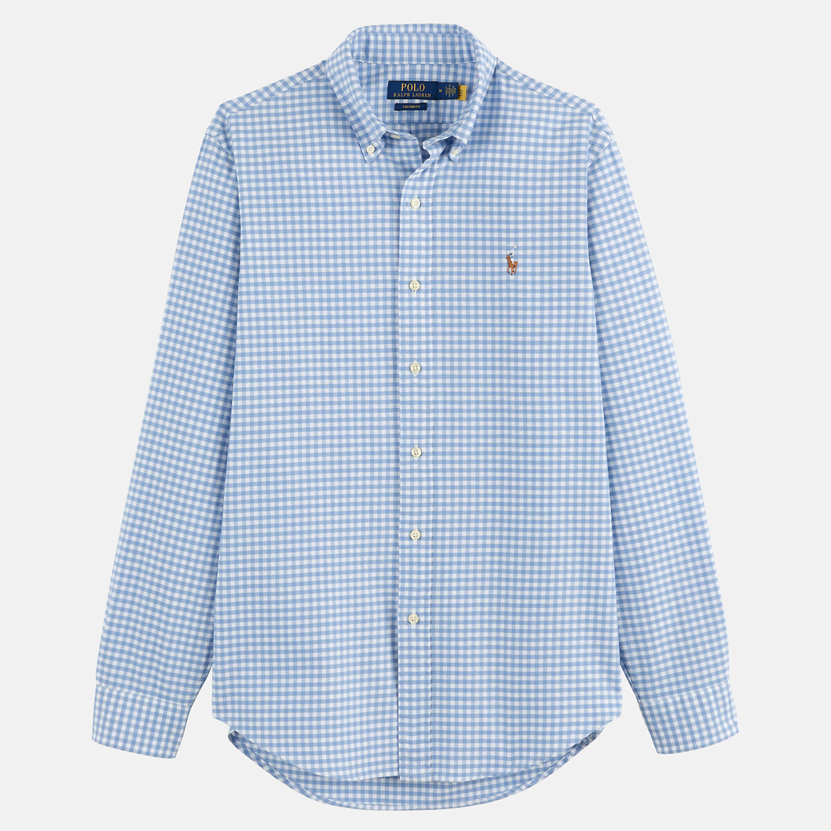Camicia Oxford vichy slim-fit blu rigato bianco, POLO RALPH LAUREN