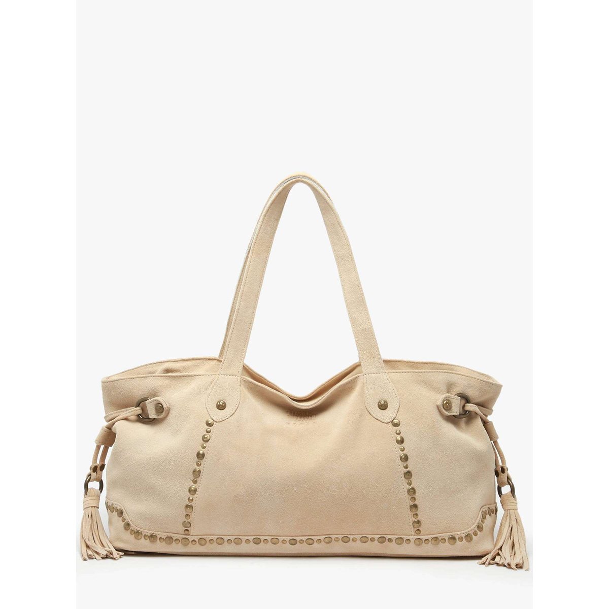 sac porté épaule Houston cuir new beige, BASILIC PEPPER