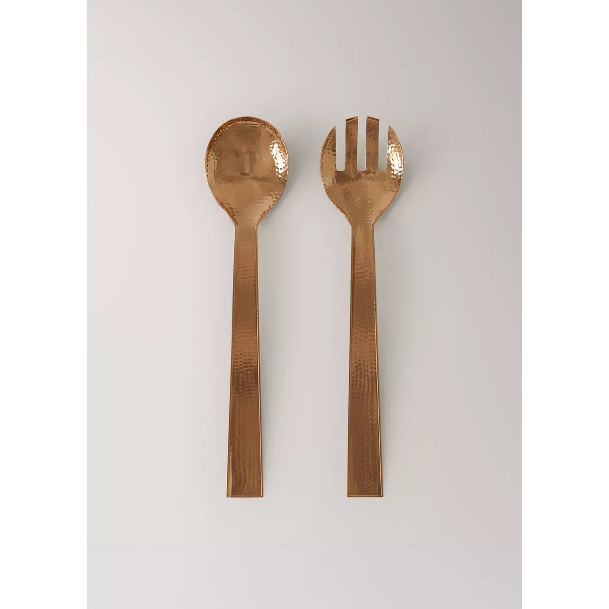 Ensemble de couverts de service en acier inoxydable martelé cuivre, MANGO HOME