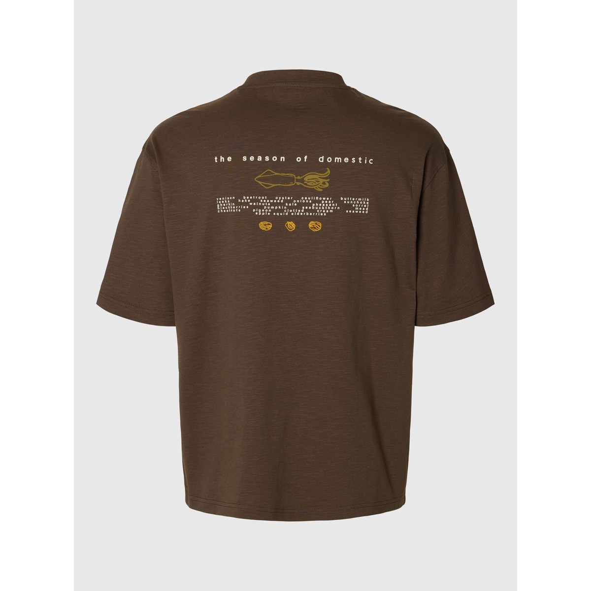 T-Shirt marron - turkish coffee1, SELECTED