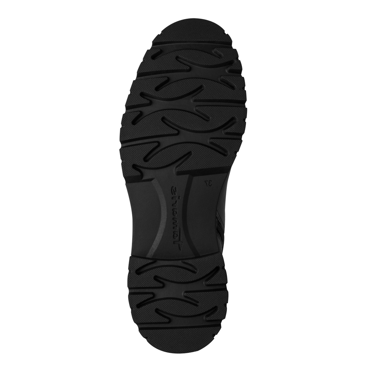 Bottine Chelsea en cuir noir, TAMARIS