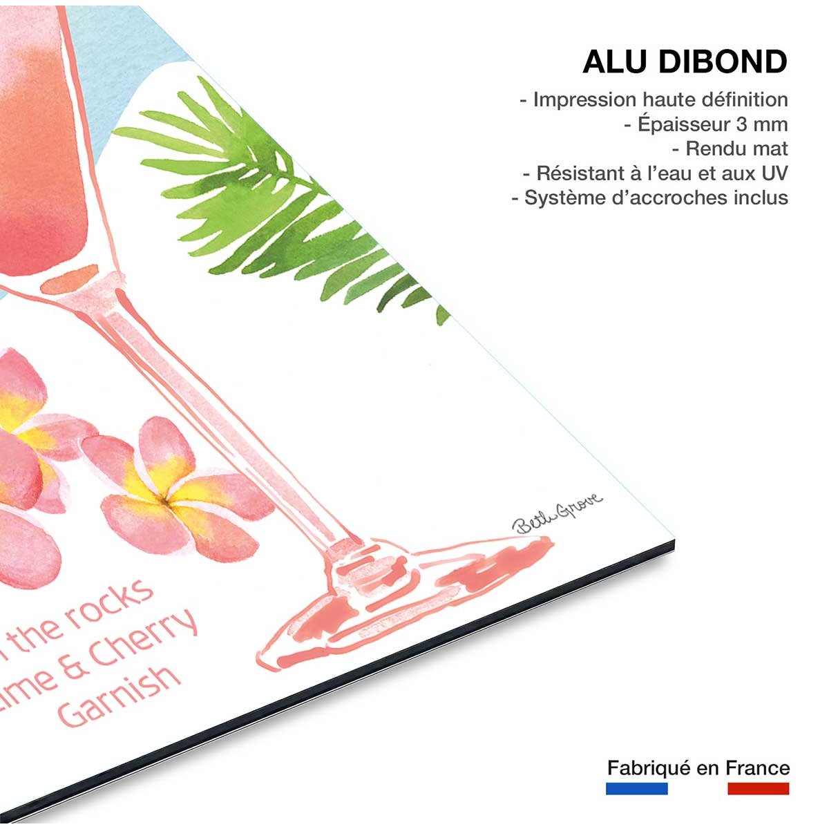 Tableau Sea breeze en aquarelle tableau alu dibond, HEXOA