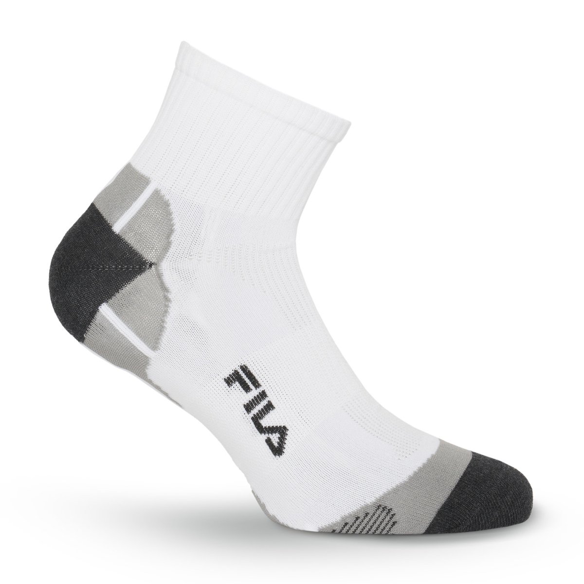 Lot De 6 Chaussettes Quarter blanc/gris/noir, FILA