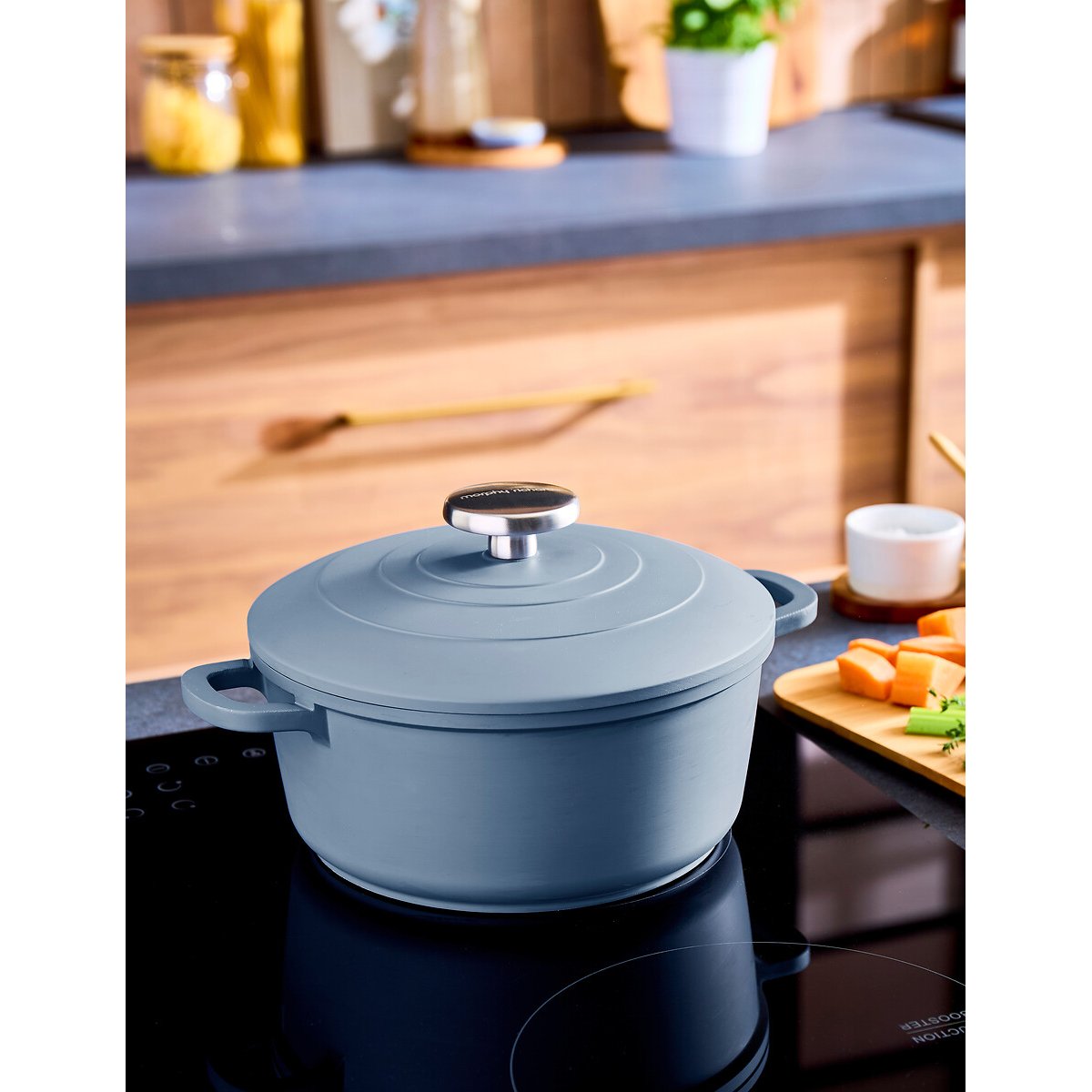 20cm Cast Aluminium Casserole Dish blue, MORPHY RICHARDS
