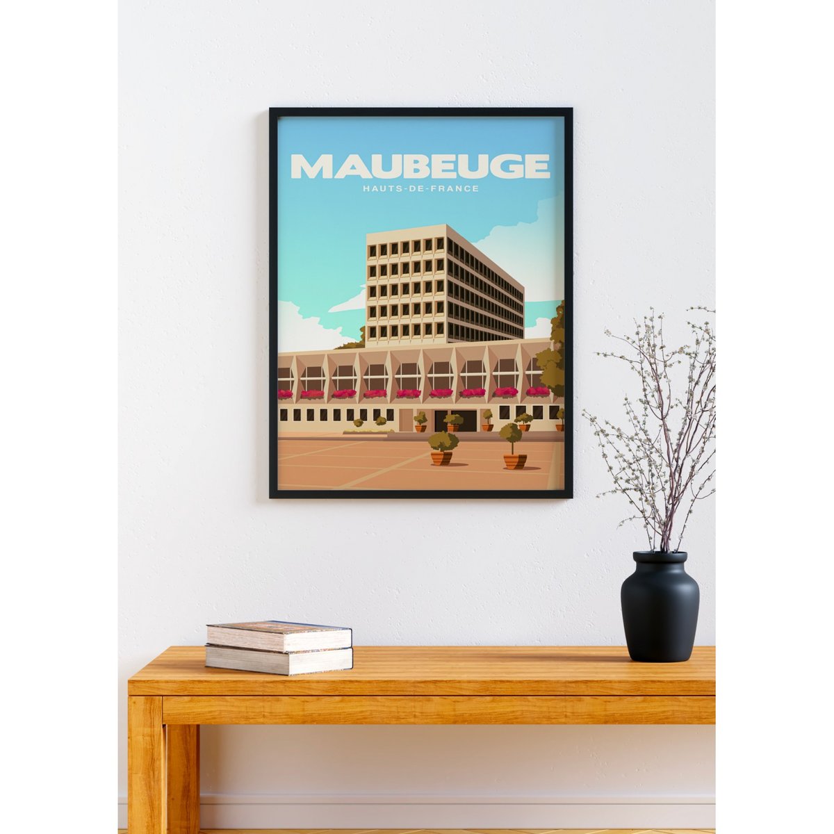 Affiche ville Maubeuge blanc, L'AFFICHERIE