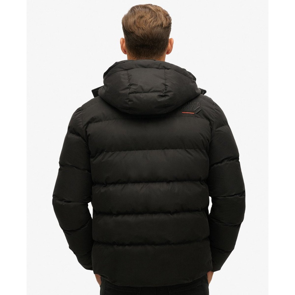 Doudoune à capuche Sports en microfibre noir, SUPERDRY