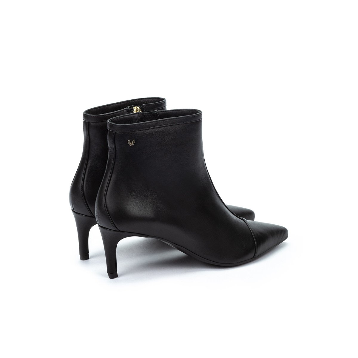 Bottines à talon cuir Fonte black, MARTINELLI