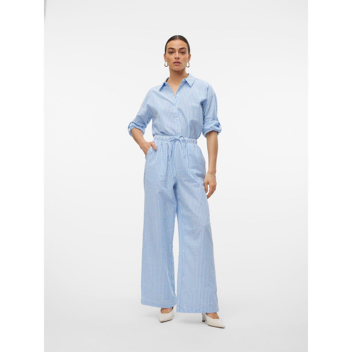 Pantalon À Jambe Large vista blue, VERO MODA