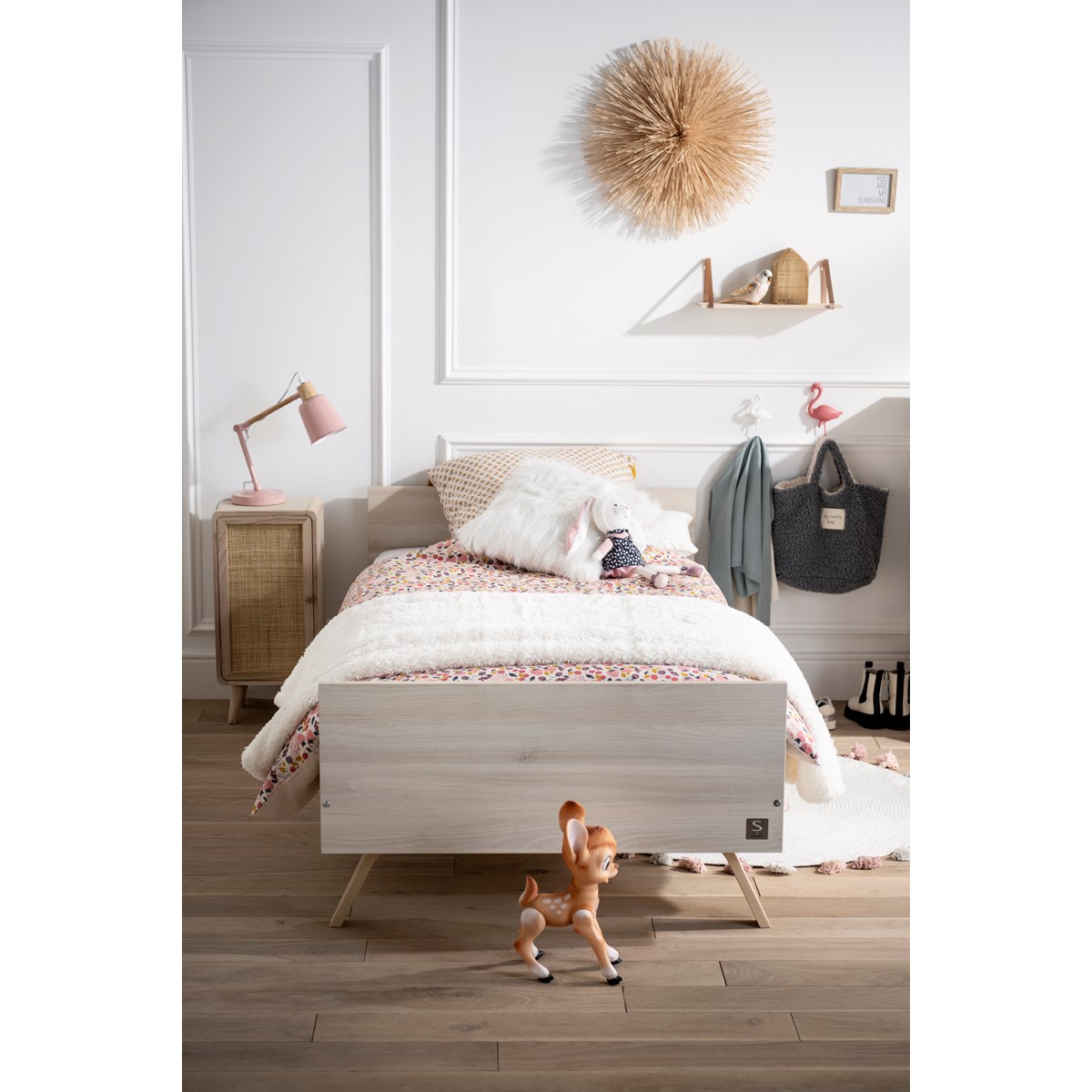 Lit junior en bois beige, SAUTHON