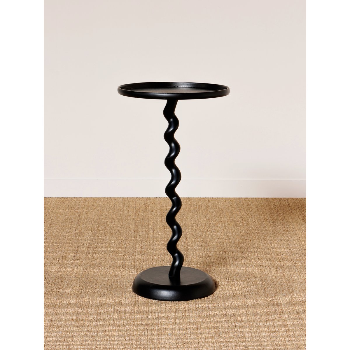 Table d'appoint en aluminium GRAPHIQUE noir, CHEHOMA
