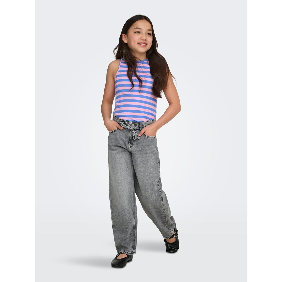 Jean Coupe Droite medium grey denim, KIDS ONLY