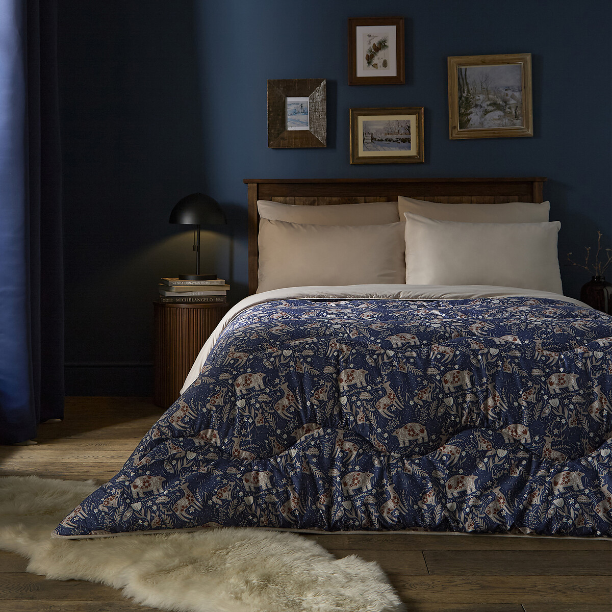 10.5 Tog Coverless Duvet Set Woodland navy, NIGHT LARK