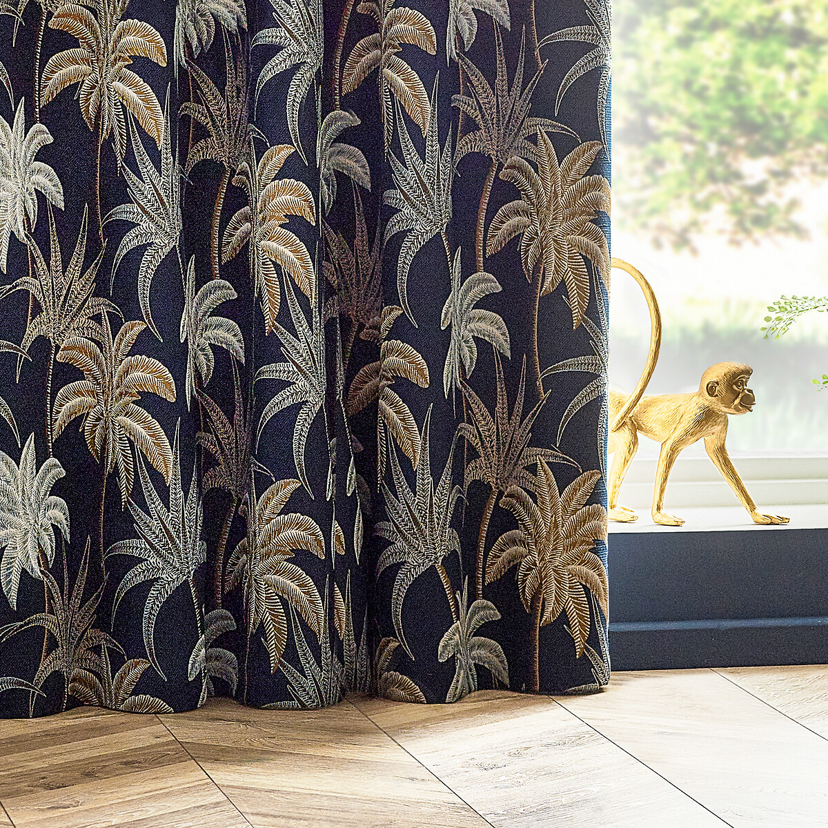 Galapagos Eyelet Curtains navy, WYLDER