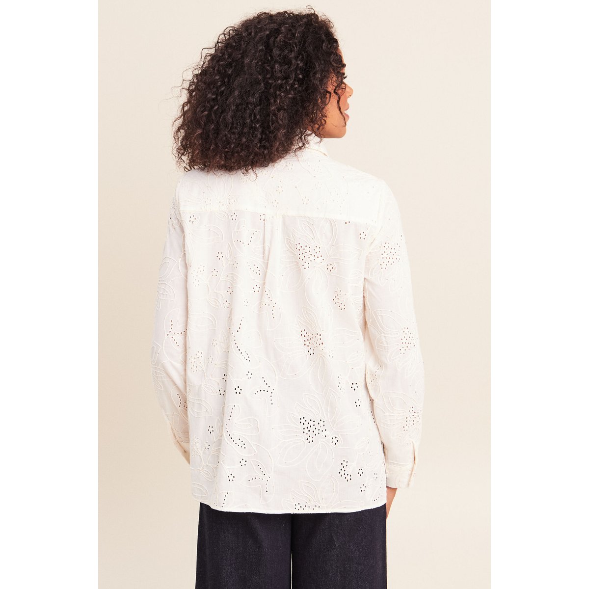 Chemise droite manches longues ecru, BREAL