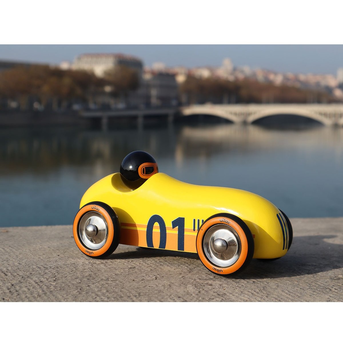 Voiture Old sport Compet jaune, VILAC