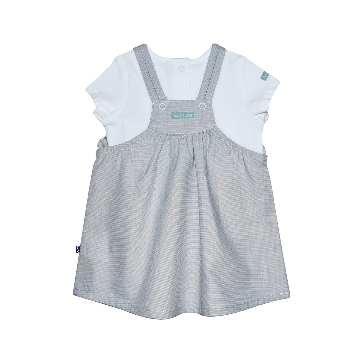 Ensemble robe t-shirt romana gris, SUCRE D'ORGE