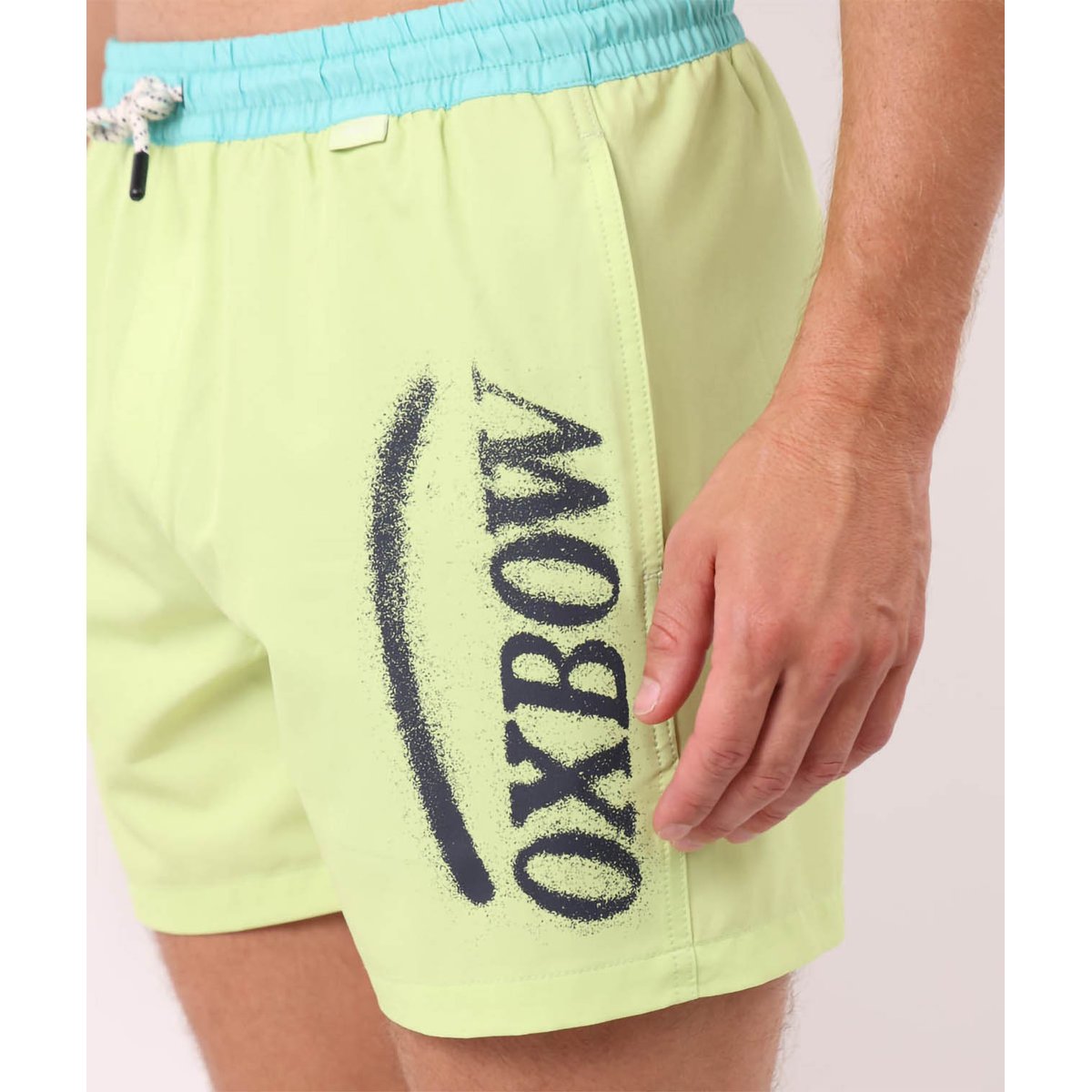 Beach short graphique stretch BEACHBREAK lime, OXBOW