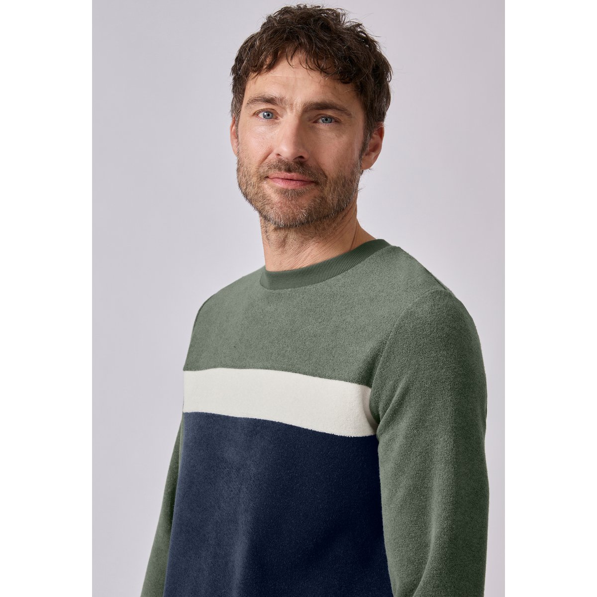 Pyjama Thermolactyl en maille bouclette bleu marine, DAMART