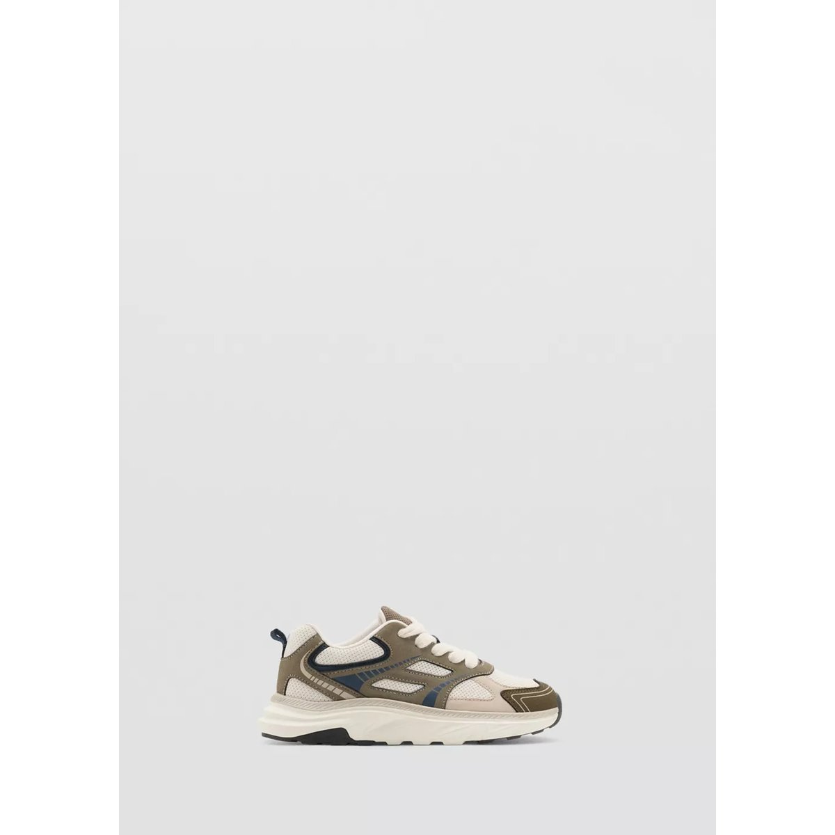 Tennis combinées à lacets kaki, MANGO KIDS