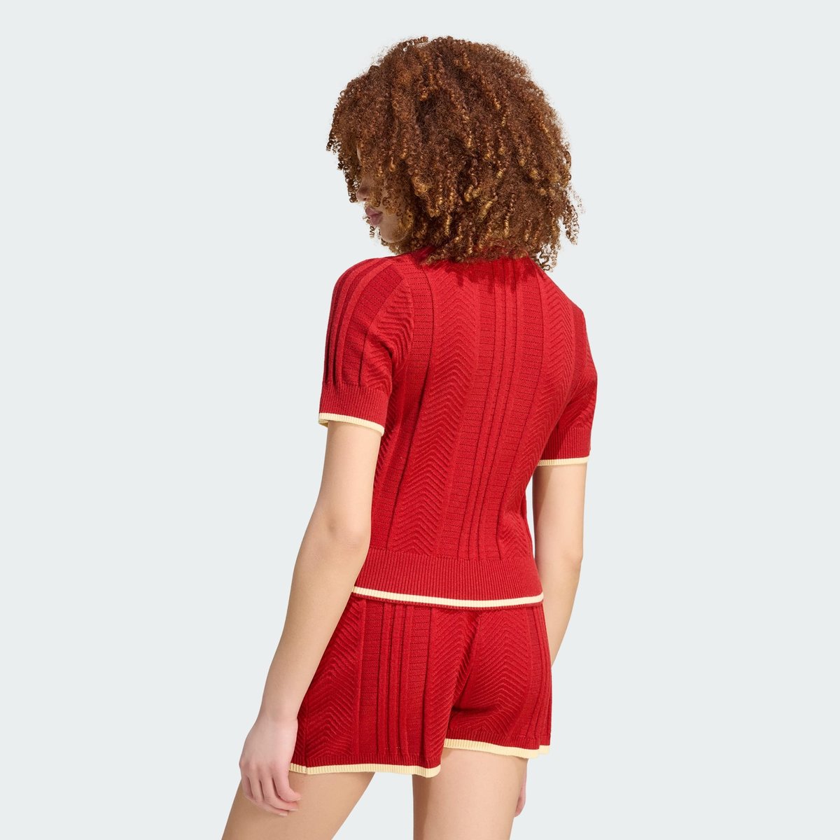 Polo Cali Maille Torsadée Polo Cali Maille Torsadée team victory red, adidas Originals