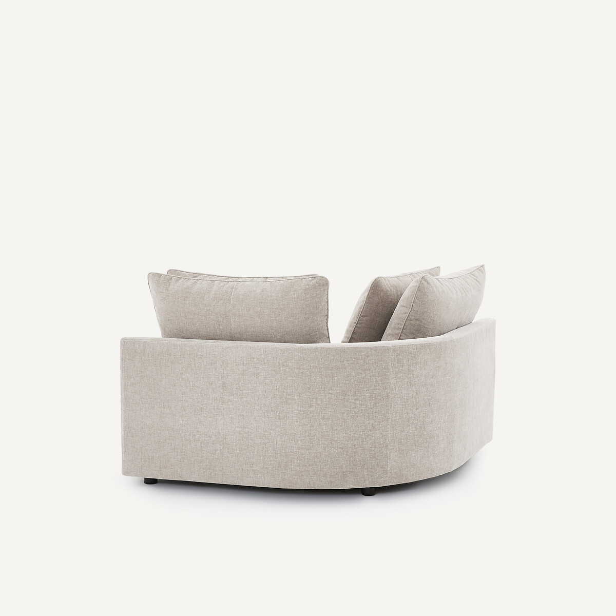 Canapé d'angle modulable en velours chenille, TIBERIO gris clair, AM.PM