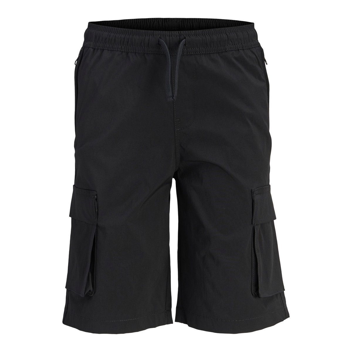 Short Cargo noire - black, JACK & JONES JUNIOR