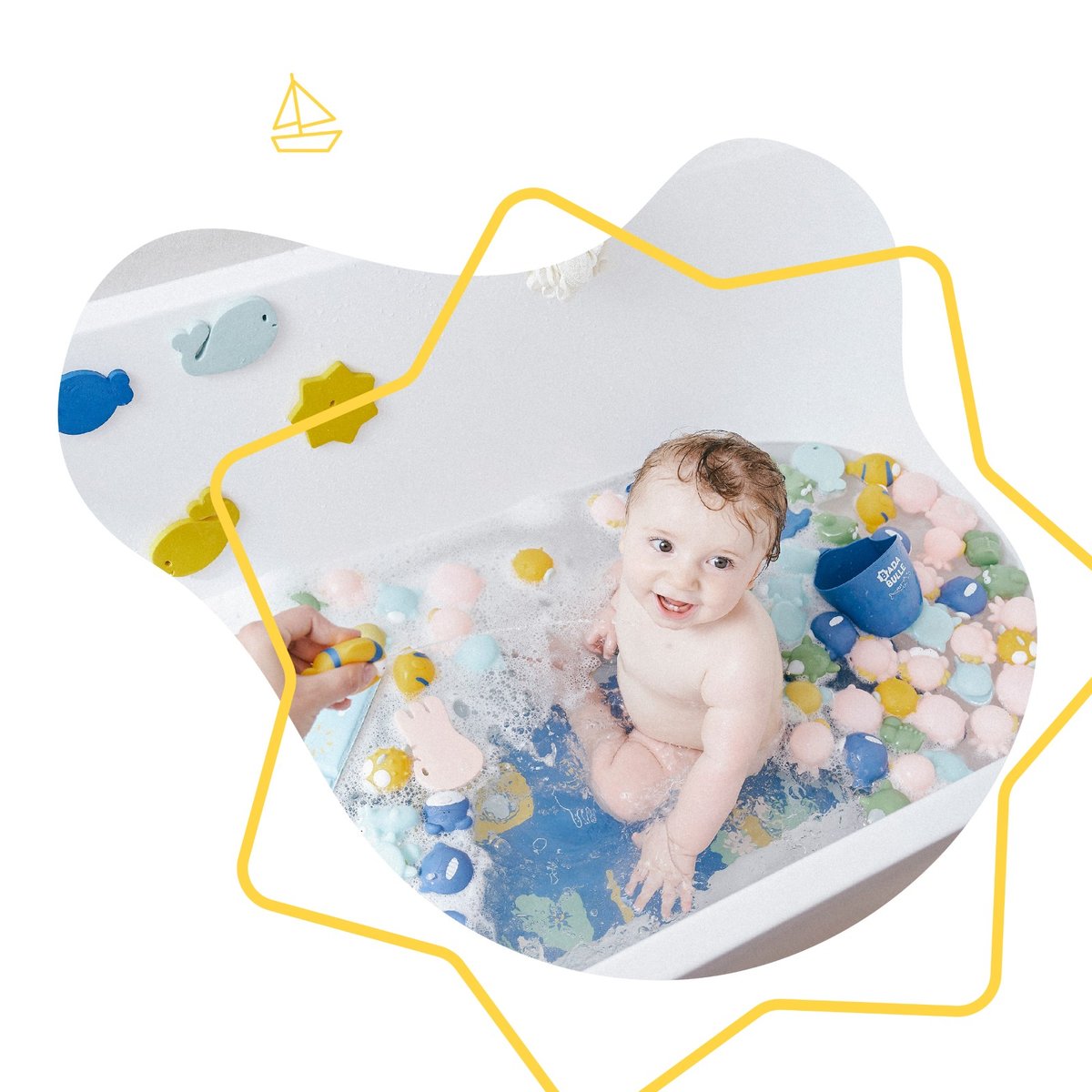 Jouets de bain bébé aspergeurs ludiques multicolore, BADABULLE