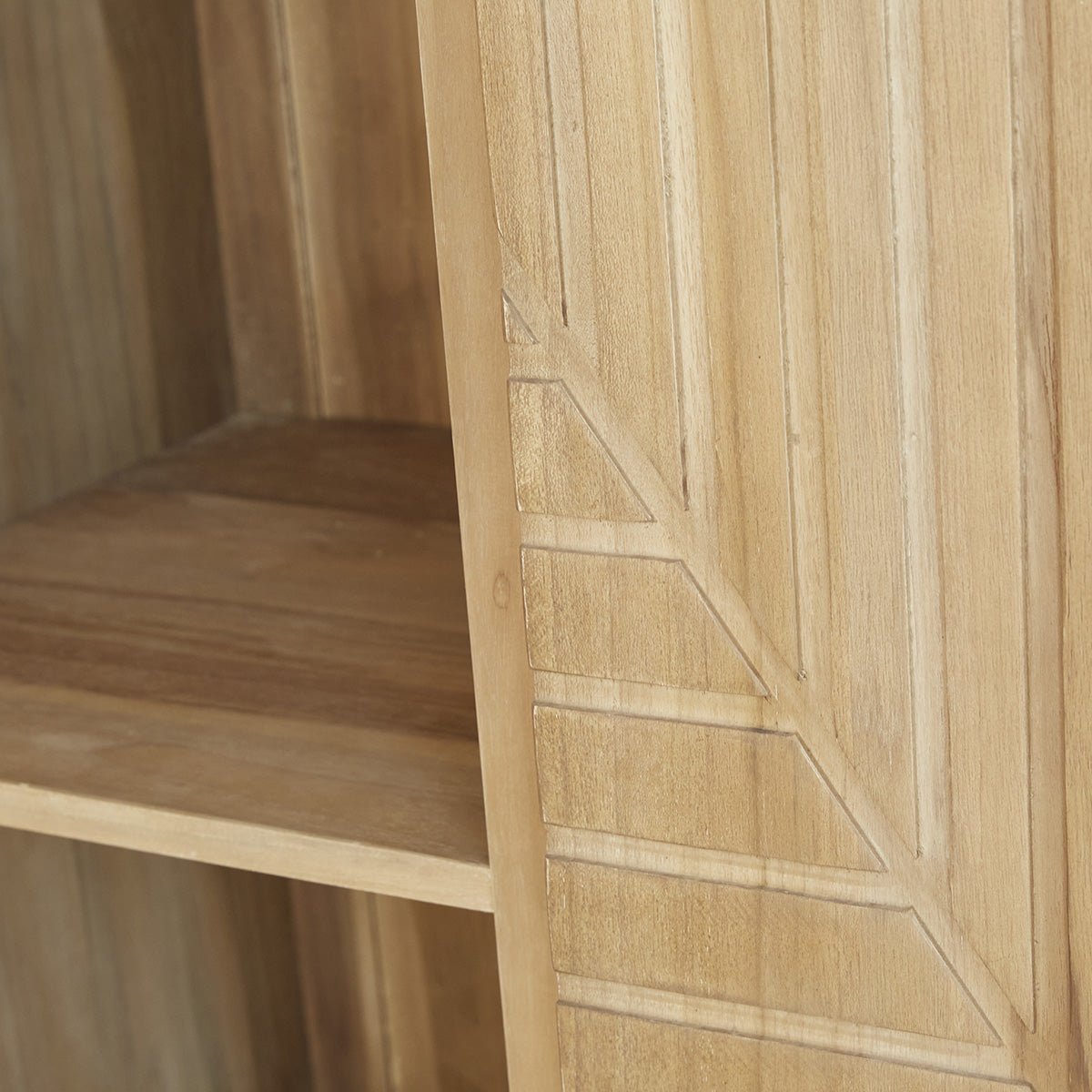 Armoire 2 portes et tiroir en teck massif PORTLAND naturel, BERAH GETAH