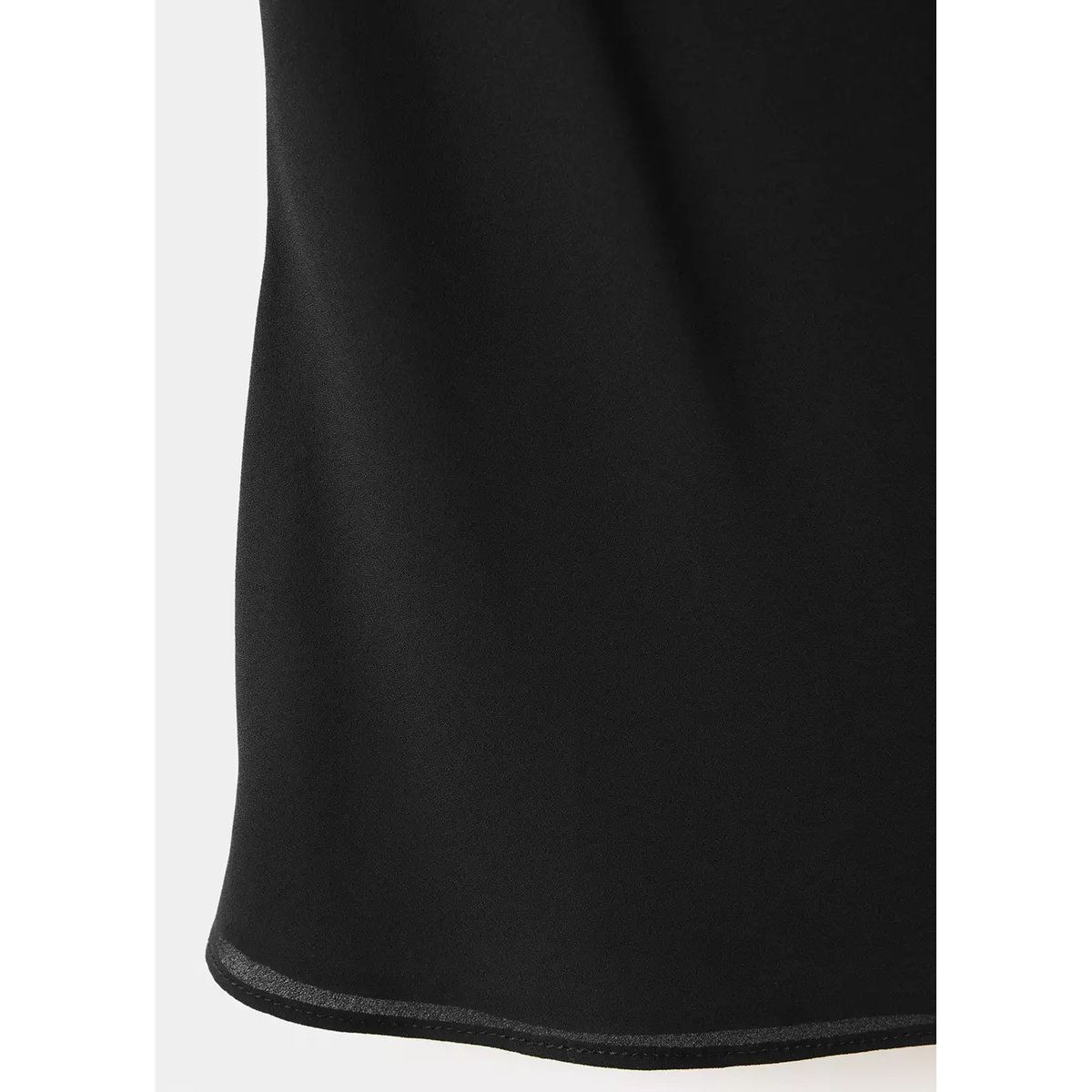 Haut satiné dos drapé noir, MANGO