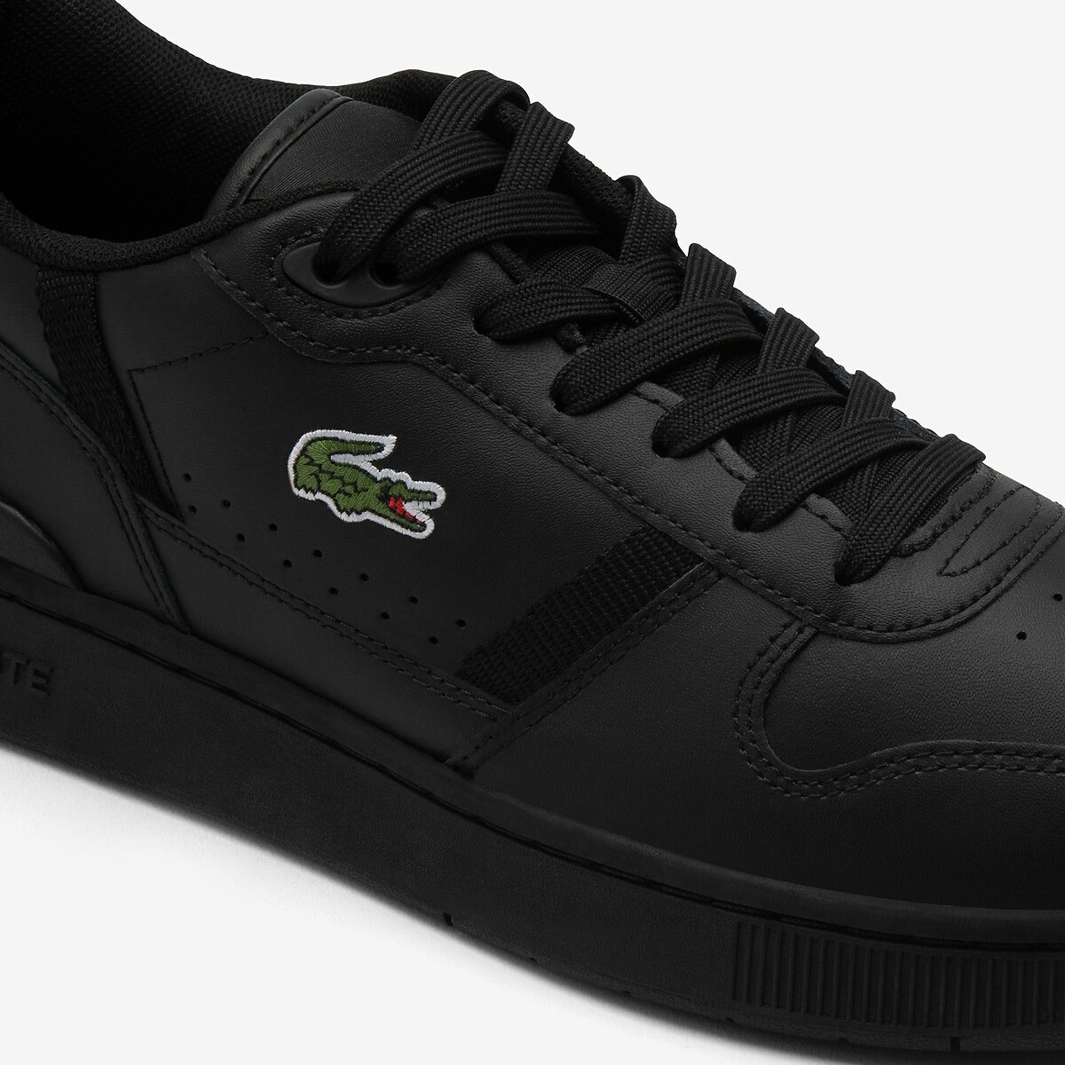 Sneakers T-Clip Set homme en cuir noir-02h, LACOSTE