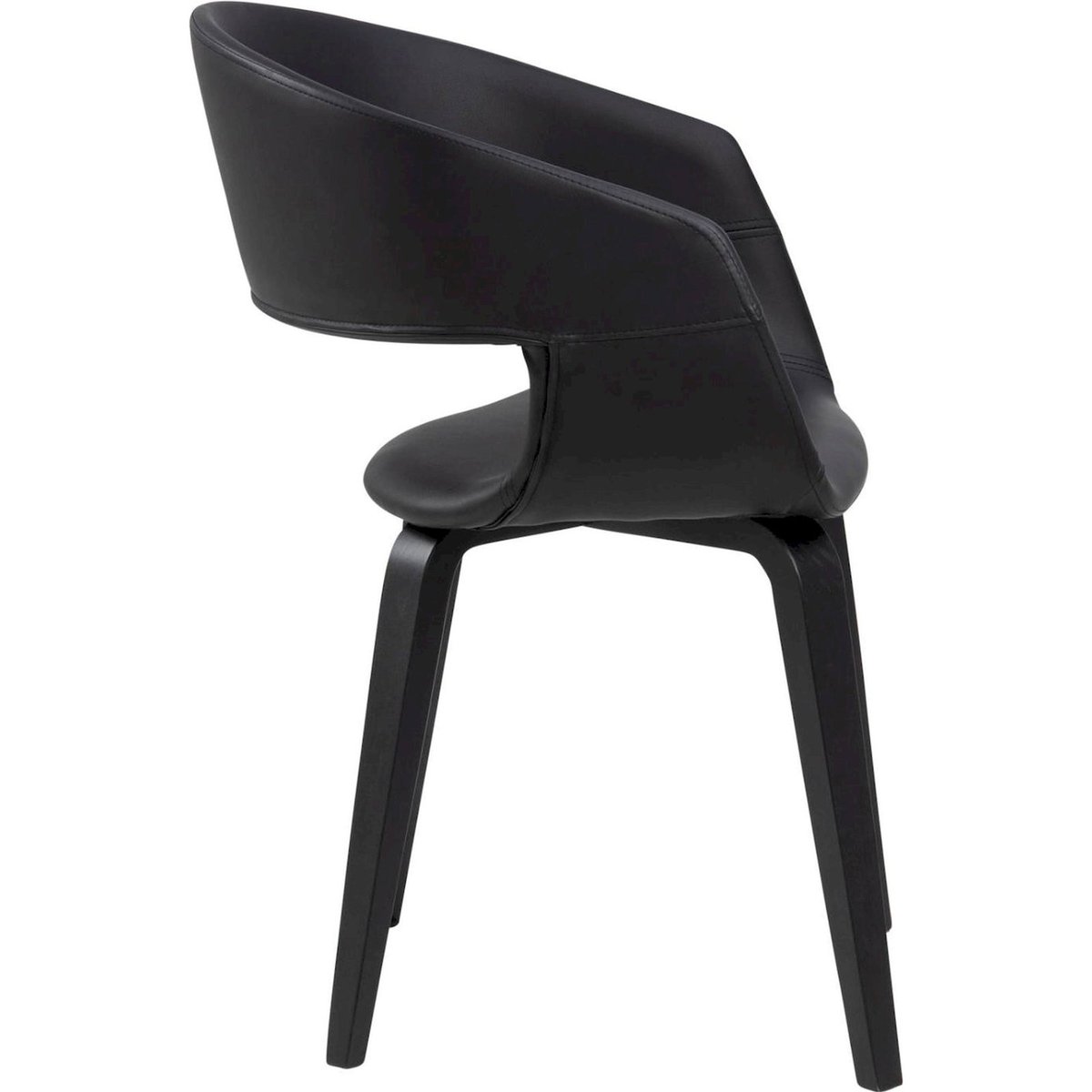 Chaise avec accoudoirs DROKAN noir, RECOLLECTION