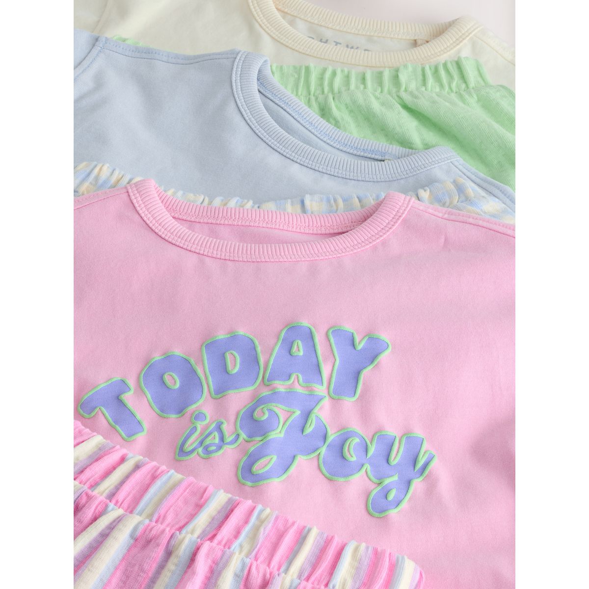 Pyjama short, lot de 3 rose/blanc, NEXT