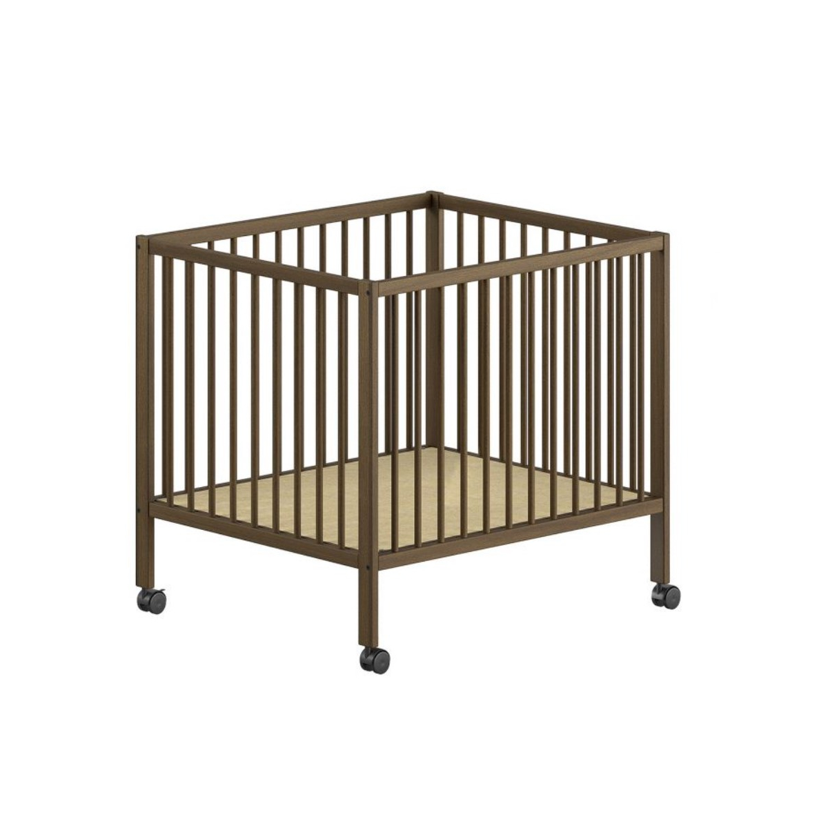 Parc bébé DINO 95x75 noyer - Réglable et mobile couleur unique, VIPACK