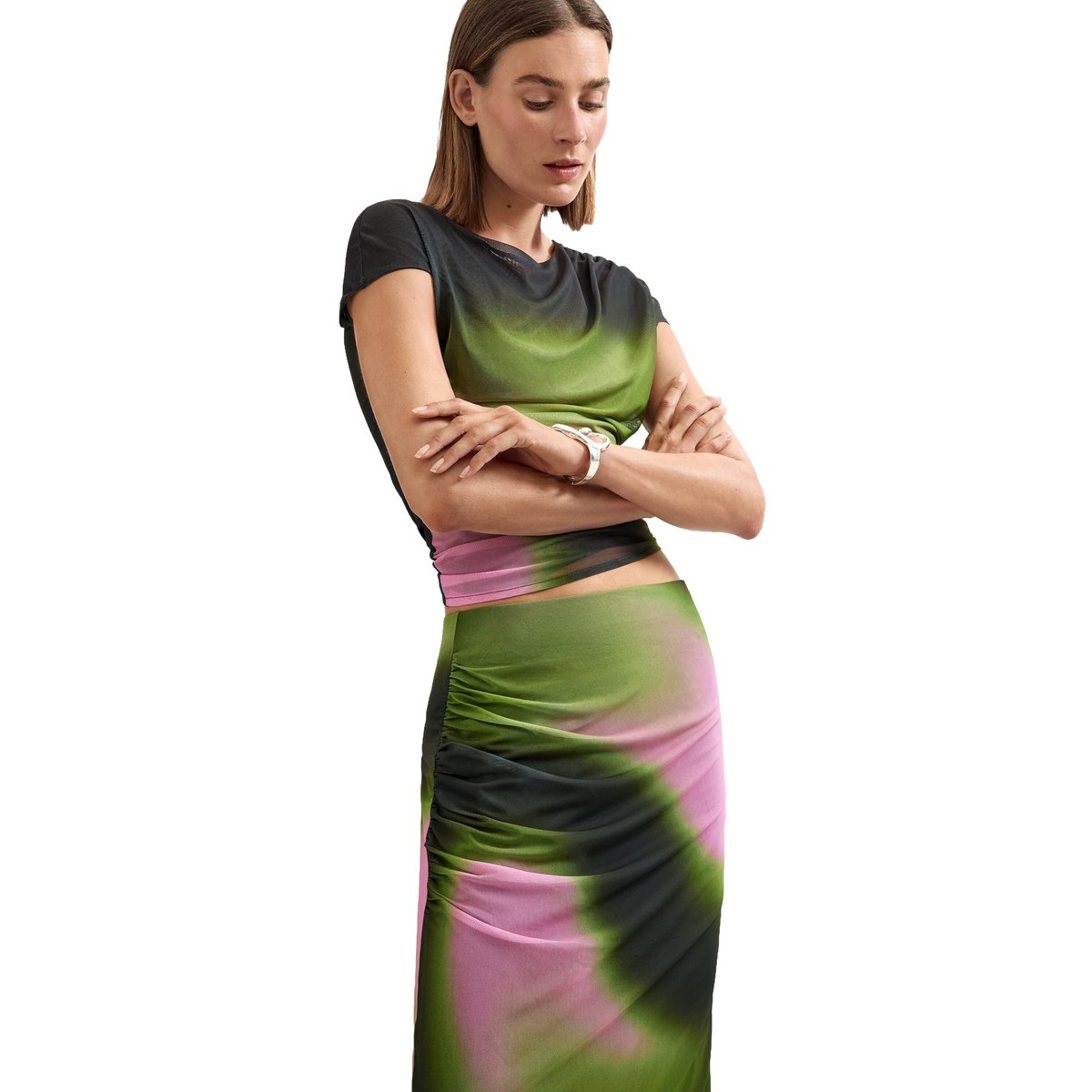 Jupe crayon en maille noir, DESIGUAL