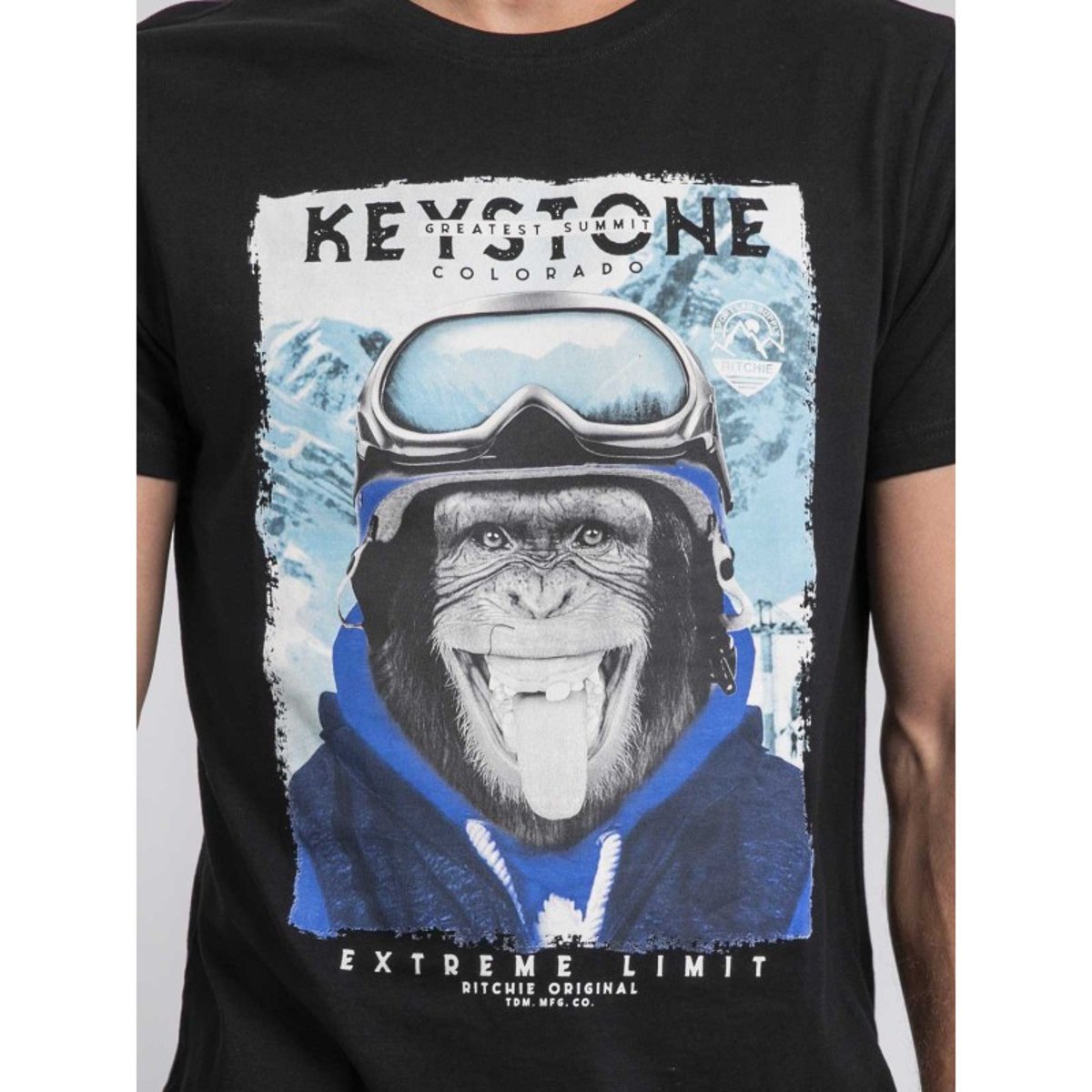 T-shirt Col Rond Pur Coton Jacoski noir, RITCHIE
